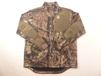 Men's Scent-Lok Nexus Summit Weight Mossy Oak Half Zip Pullover Jacket Size XL