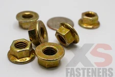 3/8"-16 Grade 8 Hex Flange Top Locknut Zinc Yellow (Pickqty 1000-2500)