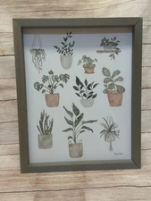 Household plants framed art print 14” x 17” 