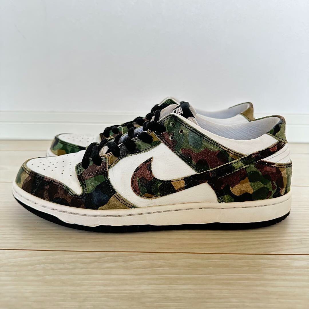 Baskets Nike SB Dunk Low Pro 854866-331 camouflage vert taille 11 