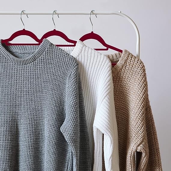 Utopia Home 50 Velvet Coat Hangers Heavy Duty Velvet Clothes Hangers