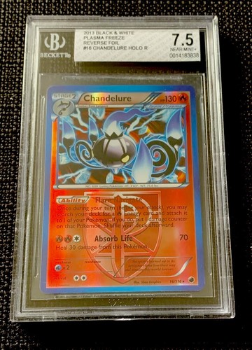 Chandelure HOLO R RARE 2013 Pokemon Black White Plasma Freeze REVERSE BGS 7.5