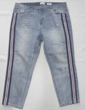 Jeans Donna W31 L30 Tonni Strippe Low Boyfriend 31-30 Condizioni Molto Bene