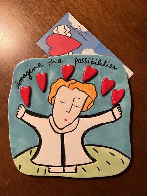 Imagine the Possibilities Hope Sandra Magsamen Silvestri Art Pottery Wall Plaque