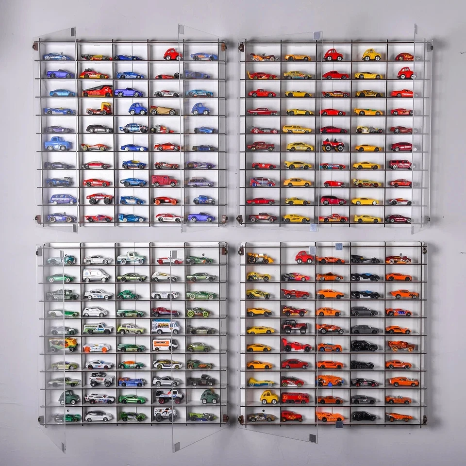 1/64 Hot Wheels, Matchbox, Diecast Car Display Case with acrylic doorS 2x100Cars - Image 4 of 4