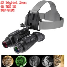 NV8300 3D 4K HD Night Vision Binoculars Infrared Head Mounted Telescope 250-300M