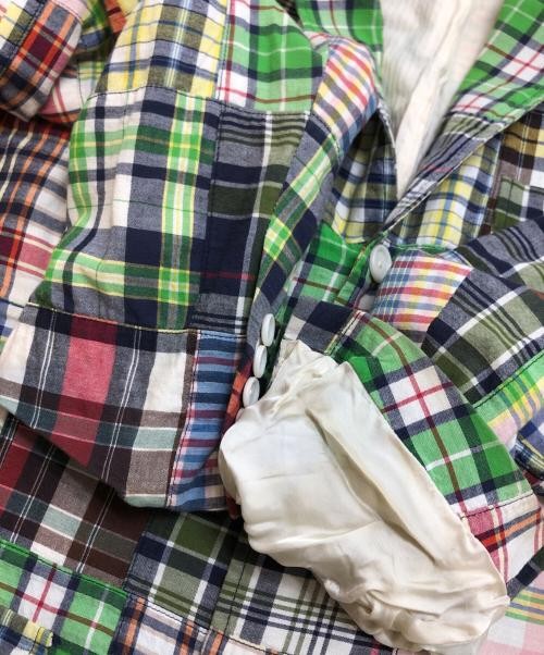 Patchwork tailored jacket, men's/women's casual b… - image 6