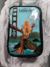 Benefit San Francisco Cosmetic Makeup Bag Zipper 6.5"L 4"W  1.5"H New In Package