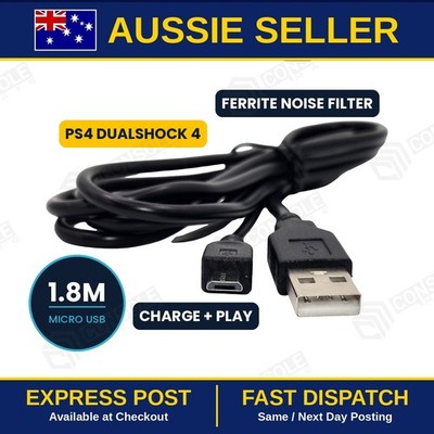 Micro USB Charging & Data Cable for PS4 DualShock 4 Controller 1.8m | Brand New