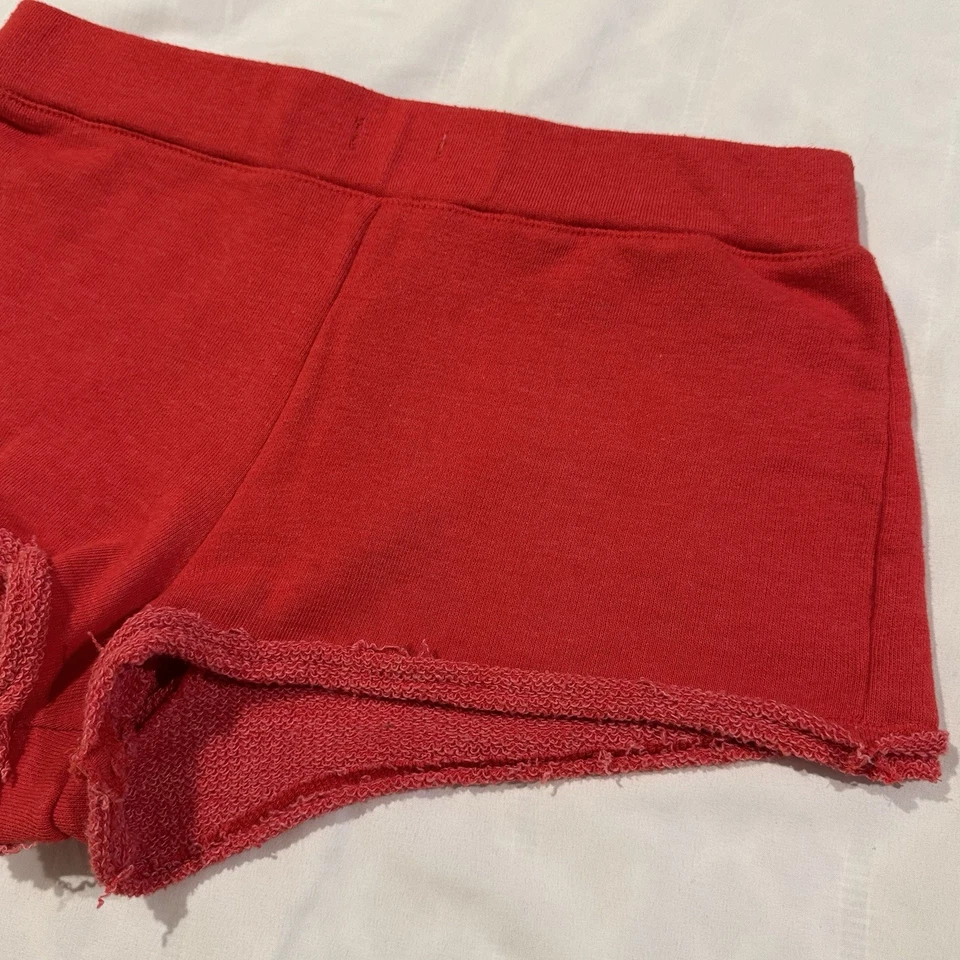 Vintage Y2K Forever 21 Red Terry Cloth Hot Mini Shorts Active Lounge 90s Booty - Image 4 of 4