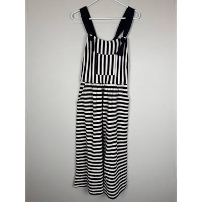 Free People Beach Lori Midi Stripe Sleevless Cotton Aline Pinafore Dress XS