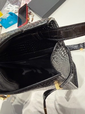 YSL Saint Laurent Manhattan Medium Calfskin Leather Flap Crossbody