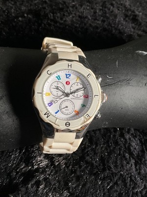Michele Jelly White/Silver Watch Authentic New Michele White/Silver jelly watch main image 4