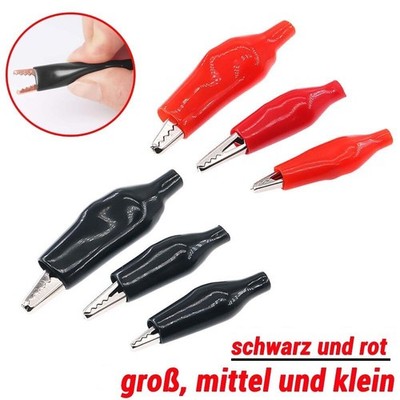 Electrical Test Clamps Metal Alligator Clips with Red & Black Handle Bulk