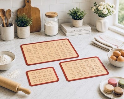 Silicone Baking Mats 3pc set  cookie Sheets Reusable,Heat-Resistant up to 480f