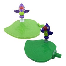 2pcs Parrot Platform Perch: Leaf Shape Plastic Stand Toy For Small Birds -