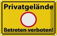 Blechschild 20X30 Cm PrivatgeläNde Betreten Verboten Warnschild Hinweisschild Si