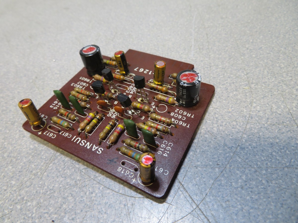 Sansui F-1267 EQ board. New transistors & caps. Nichicon. Very