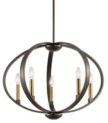 Kichler 43871OZ - 5 Light Elata 27'' Wide Chandelier - Olde Bronze