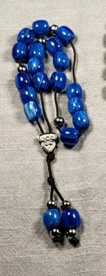 Vintage Greek Komboloi Worry Beads Blue C1