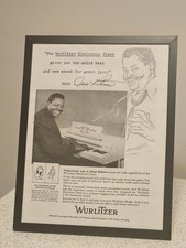 1960s Wurlitzer Electronic Piano Ad Oscar Peterson DownBeat Vintage Framed