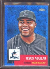 Jesus Aguilar 2022 Topps Chrome Platinum Blue Prism Refractor #484 (164/199)