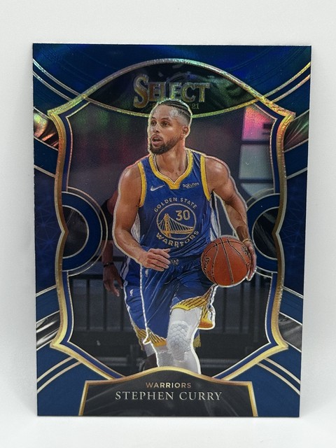 2020-21 Panini Select Stephen Curry #57 Concourse Blue Prizm Warriors