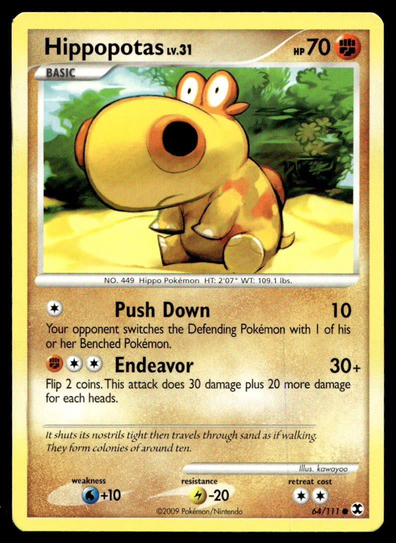 LP Hippopotas [Rising Rivals 64/111] Common Pokemon TCG