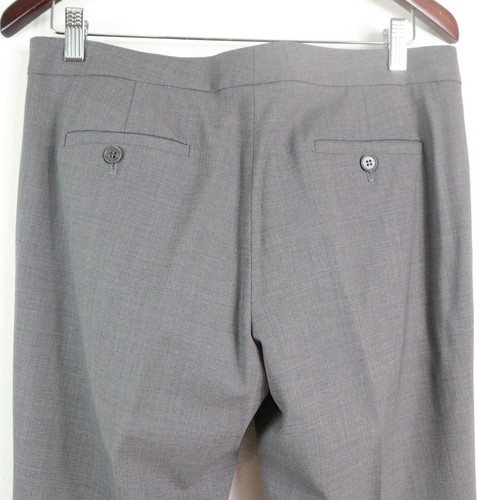 Theory Size 8 Classic Wool Blend Dress Pants Flat Front Leg Gray - Picture 7 of 10