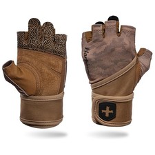 Harbinger Men's Pro Wrist Wrap Gloves 3.0 - Tan Camo - Large