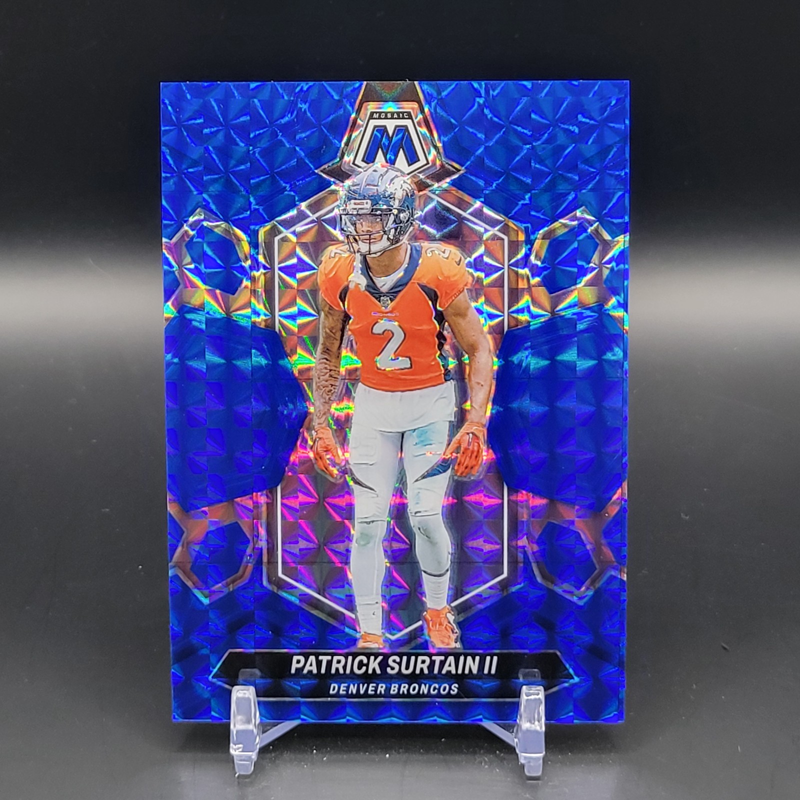 2024 Panini Mosaic - Patrick Surtain II #70 Blue Mosaic Prizm /99