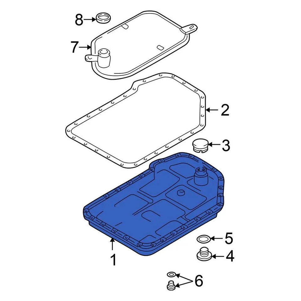For Volkswagen Passat 1998-2005 Volkswagen 01V321359B Transmission Oil Pan Foto 2 de 4