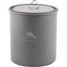 TOAKS Titanium 750ml Outdoor Camping Cook Pot without Handle POT-750-NH