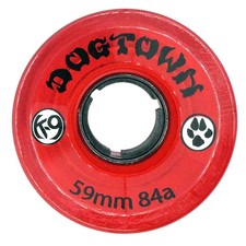 Dogtown Wheels K9 Cruiser Clear Red 59mm 84A Skateboard Set of 4