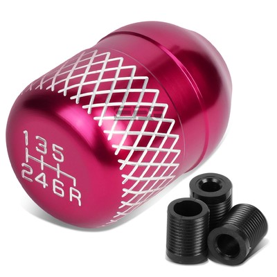 JDM NETTED STYLE MANUAL TRANSMISSION 6-SPEED+REVERSE GEAR BOX PINK SHIFT KNOB