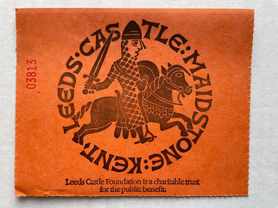 Eintrittskarte Leed's Castle Maidstone Kent Ticket 1986 Sammler