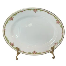 Limoges Meat Platter Haviland France Schleiger  11 x 8.5” Oval Serving Antique