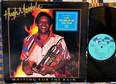 HUGH MASEKELA Waiting For The Rain 1985 JIVE AFRIKA Afro Jazz PROMO LP VG+ Vinyl