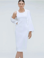 Everlane White The '90s Rib Ribbed Sleeveless Tank Dress Women's Size Medium