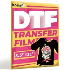 Koala Paper DTF Transfer Film 8.5 x 11 Inch, 50 Sheets for DTF and Sublimatio...