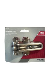 ACE 4-1/4" Door Guard Security Chain Latch Lock Satin Nickel 5437512 New