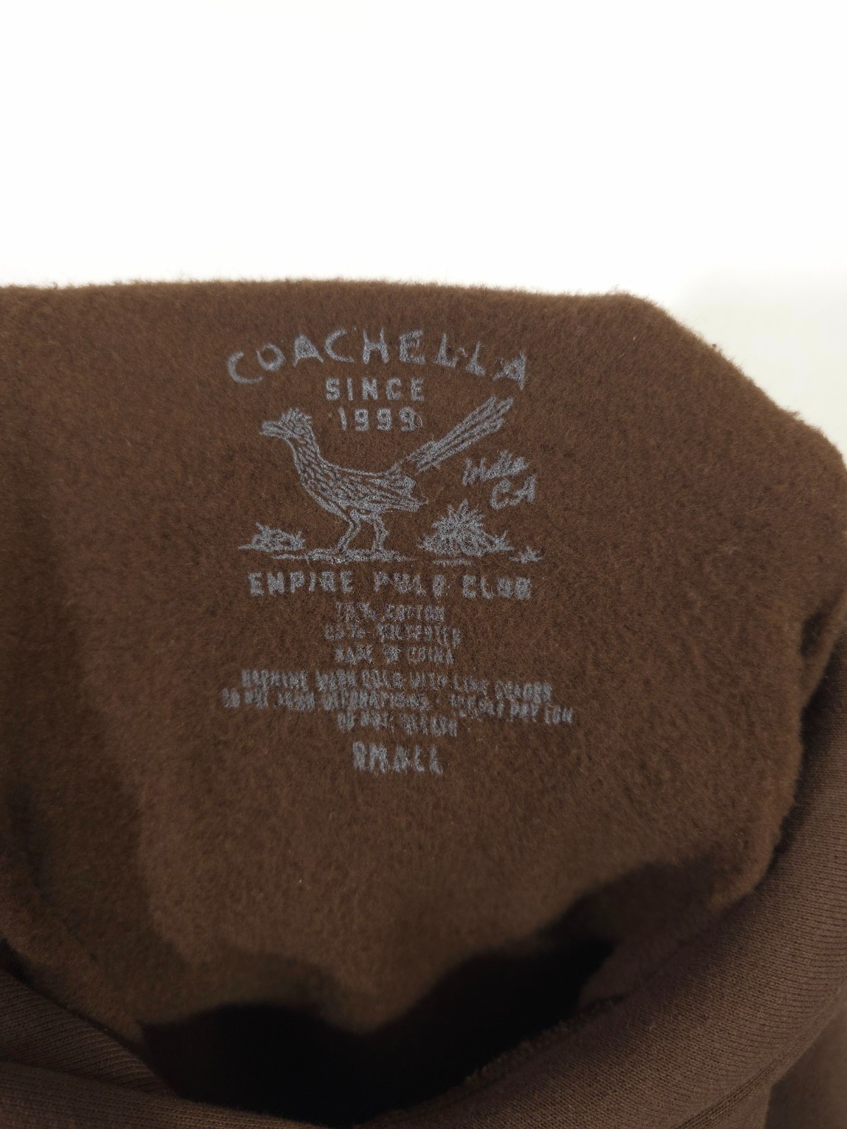 Coachella 2024 Hoodie Official Lineup Merch Brown Size S