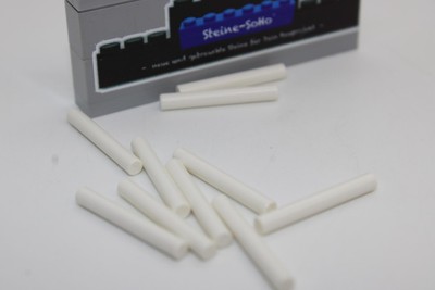 Lego (c) 10x Stab Stange Stäbe 3L - weiß - 87994 -  bar holder white