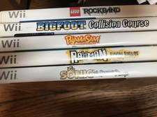 Nintendo Wii Bundle Lot of 5,Lego rock band, Bigfoot collision course,sonic, etc