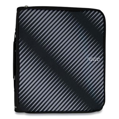 Mead 72536 Zipper Binder 3 Rings 2'' Capacity Black/Gray Zebra