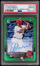 2025 Bowman Chrome Jj Wetherholt #CPAJW PSA 10 78/99 Baseball Gem Mint AUTO 1st