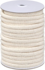 0.37 Inch X 20 Yd Cotton Piping Cord Natural Cording for Sewing, Upholstery, Pil