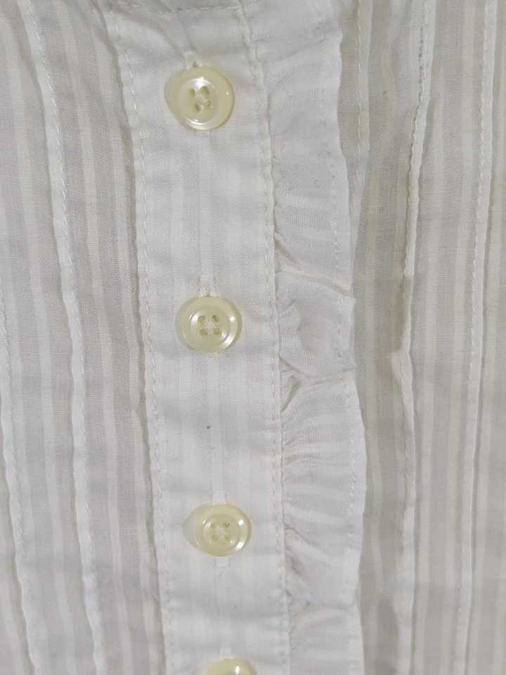 Camiseta sin mangas Coquette Milkmaid Cami años 90 de colección talla S Cottage Prairie Pintuck con volantes Foto 3 de 4