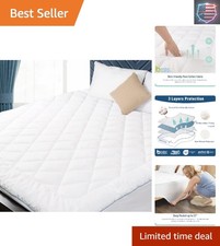 Full Mattress Pad Cotton Mattress Pad Cover Quilted Mattress Cover 18-22" Dee...