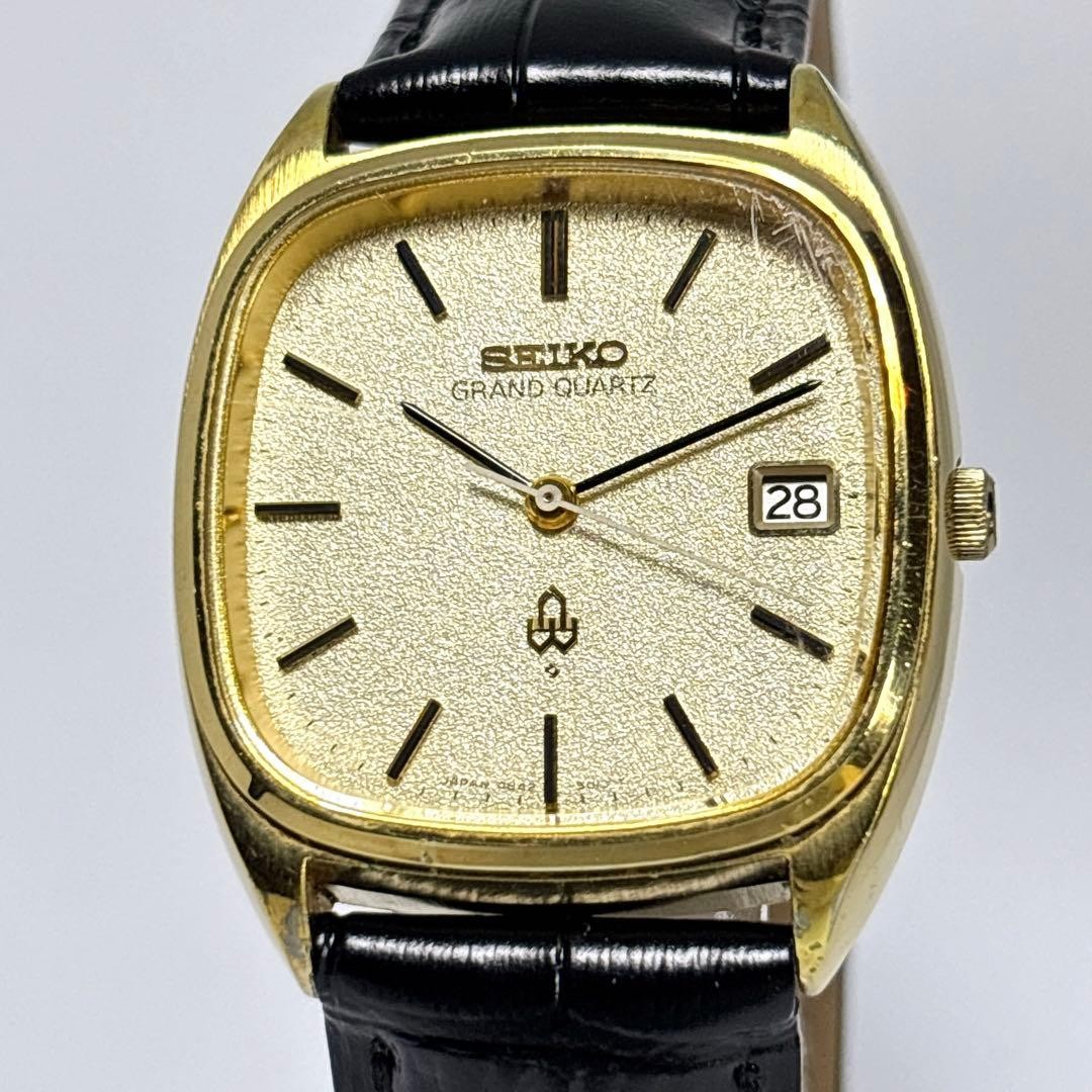 battery replaced belt SEIKO Grand Quartz Square Guilloche image 3